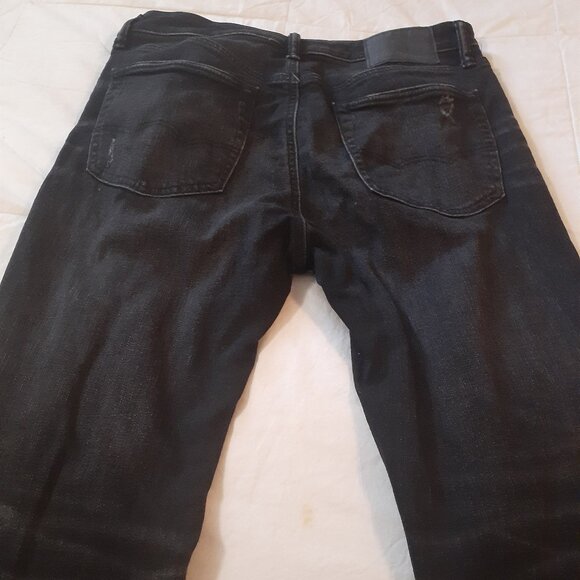 Men's American Eagle Distressed Black Denim, Size 30 Waist/34 Length - Picture 2 of 8